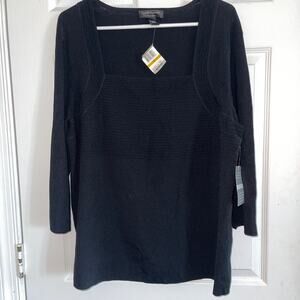 Cable and Gauge Plus size black Knit top size 3X